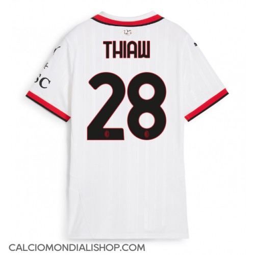 Maglie da calcio AC Milan Malick Thiaw #28 Seconda Maglia Femminile 2024-25 Manica Corta